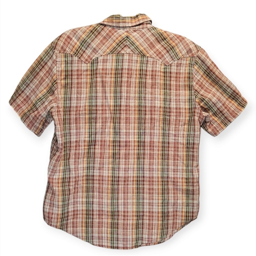 Royal Robbins Shirt Mens Large Metal Snap Plaid Country Cowboy Flap Pockets - Picture 4 of 9
